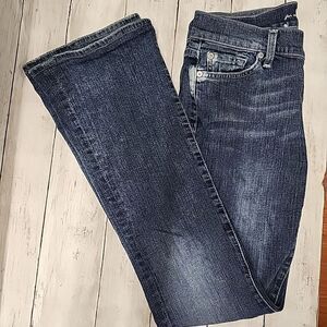 7 For All Mankind Straight Leg Jeans Blue Casual Low Rise Womens 27